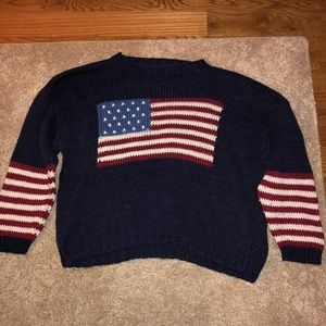 Vintage navy American flag sweater!